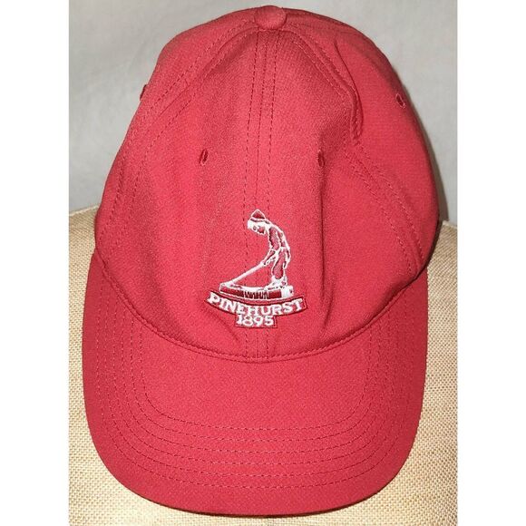 PINEHURST 1895 Golf Hat STAFF by ahead∆ Red adjustable - Picture 1 of 5